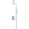 Core Concealed Thermostatic Valve, Fixed Head & Shower Rail Kit - Chrome