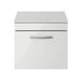 Emily 500mm Wall Mounted 1 Drawer Vanity Unit and Countertop - Gloss Grey Mist - No basin