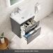 Drench Emily 500mm Wall Mounted 2 Drawer Vanity Unit & Basin Options