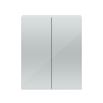Emily 600mm Double Door Mirror Cabinet - Gloss Grey Mist