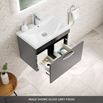 Drench Emily 600mm Wall Mounted 1 Drawer Vanity Unit & Basin Options