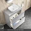 Drench Emily 800mm Floorstanding 2 Drawer Vanity Unit and Countertop