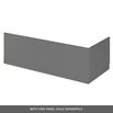 Drench Emily 1800mm Straight Front Bath Panel - Gloss Grey