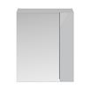 Drench Emily 600mm Offset Door Mirror Cabinet - Gloss Grey Mist