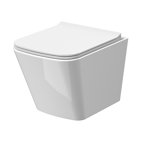 Emily Rimless Short Projection Wall Hung Toilet & Slimline Soft Close Seat