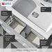 Drench Freddie 600mm Wall Hung Vanity Unit & Basin - Matt Graphite Grey
