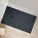 Drench Naturals Graphite Thin Slate-Effect Rectangular Shower Tray with Graphite Waste - 1400 x 800mm