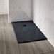 Drench Naturals Graphite Thin Slate-Effect Rectangular Shower Tray with Graphite Waste - 1400 x 800mm