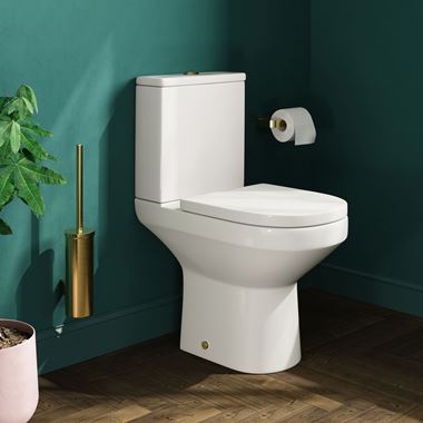 Lorraine Rimless Comfort Height Close Coupled Toilet & Soft Close Seat