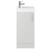 Drench Minnie 400mm Floorstanding Cloakroom Vanity Unit & Basin - Gloss Grey Mist