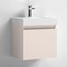 Drench Minnie 500mm Wall Mounted 1 Door Vanity Unit & Polymarble Basin - Blush Pink