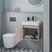 Drench Minnie 500mm Wall Mounted 1 Door Vanity Unit & Polymarble Basin - Blush Pink