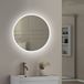 Drench Nicole LED Illuminated Round Slimline Bathroom Mirror with Demister Pad & Colour Change LEDs - 600mm