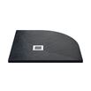 Drench Naturals Graphite Thin Slate-Effect Quadrant Shower Tray with Graphite Waste - 800 x 800mm