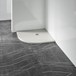 Drench Naturals Light Grey Thin Slate-Effect Quadrant Shower Tray