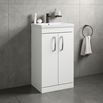 Emily 1000mm Combination Bathroom Toilet & 2 Door Sink Unit - Gloss White