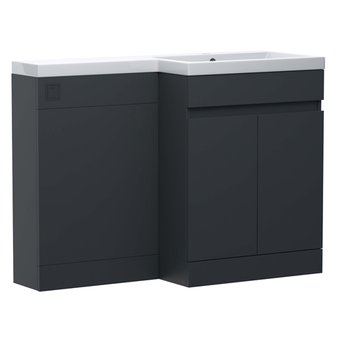 Dylan 1100mm Combination Basin & Toilet Unit - Anthracite