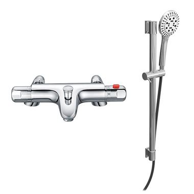Drench Dylan Exposed Thermostatic Bath Shower Mixer & Slide Rail Kit