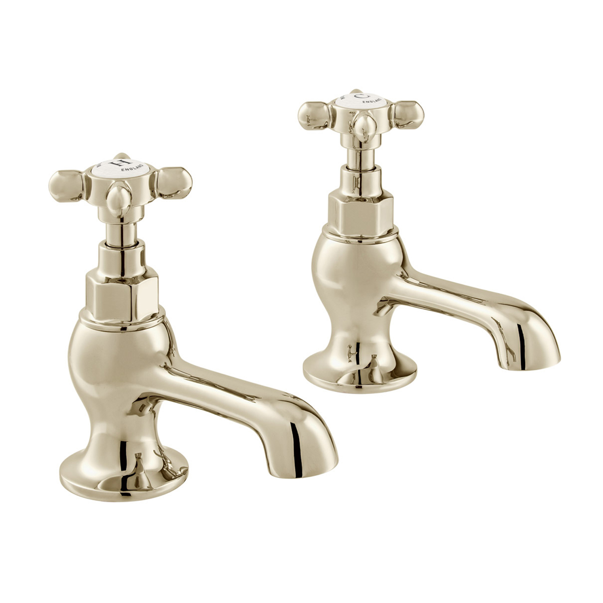 Booth & Co Axbridge Traditional Crosshead Basin Pillar Taps