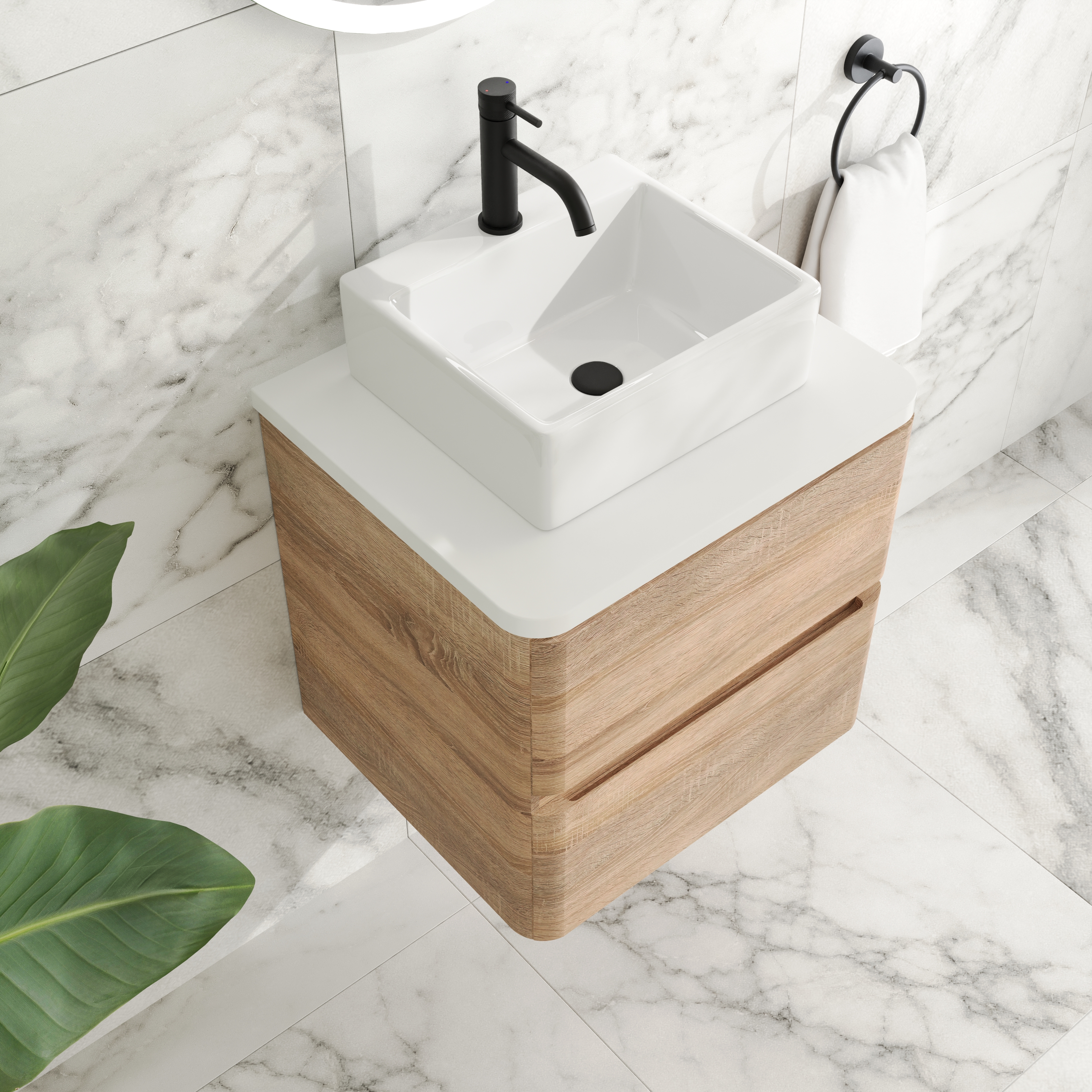 Drench Origin 500mm Wall Mounted Vanity Unit & Countertop