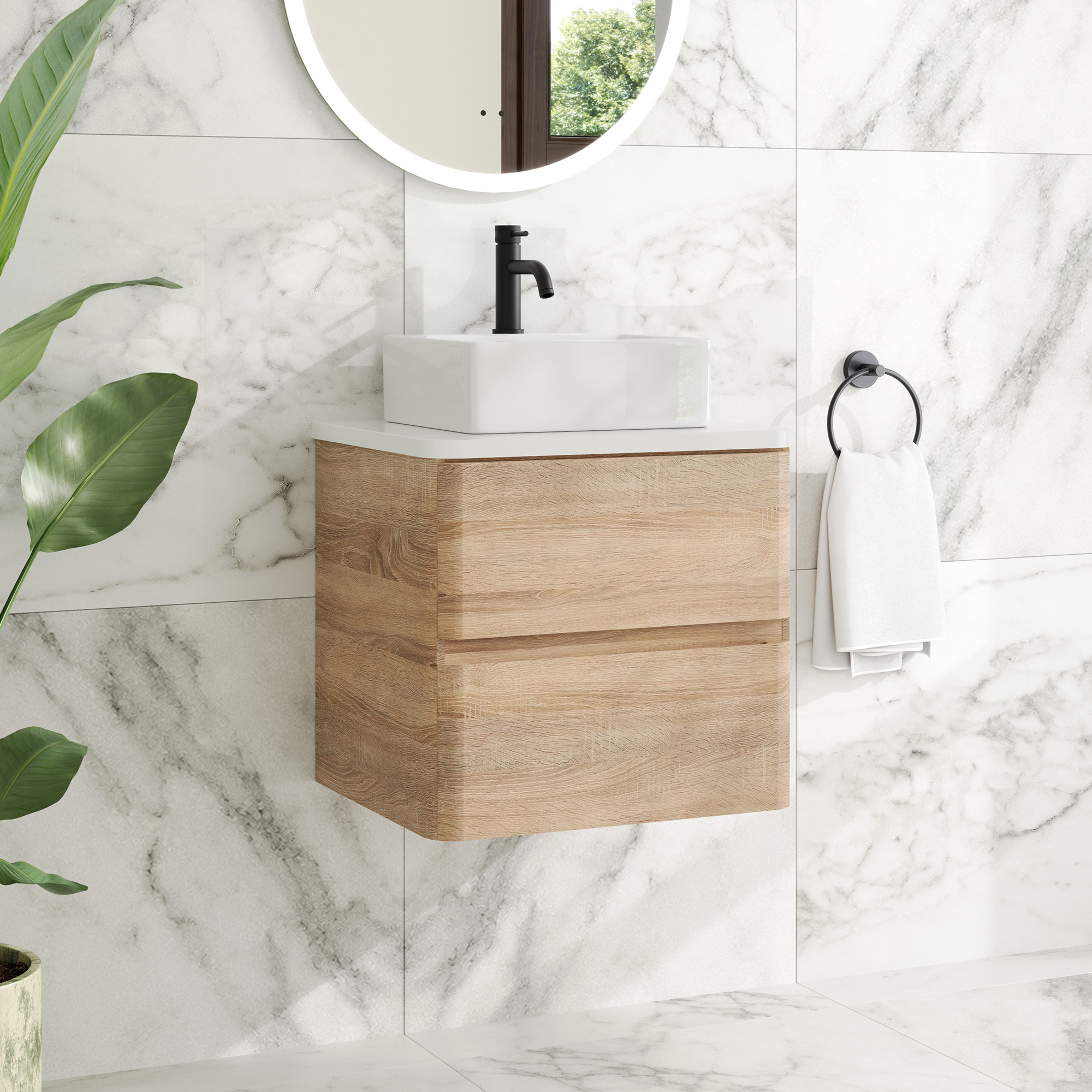 Drench Origin 500mm Wall Mounted Vanity Unit & Countertop