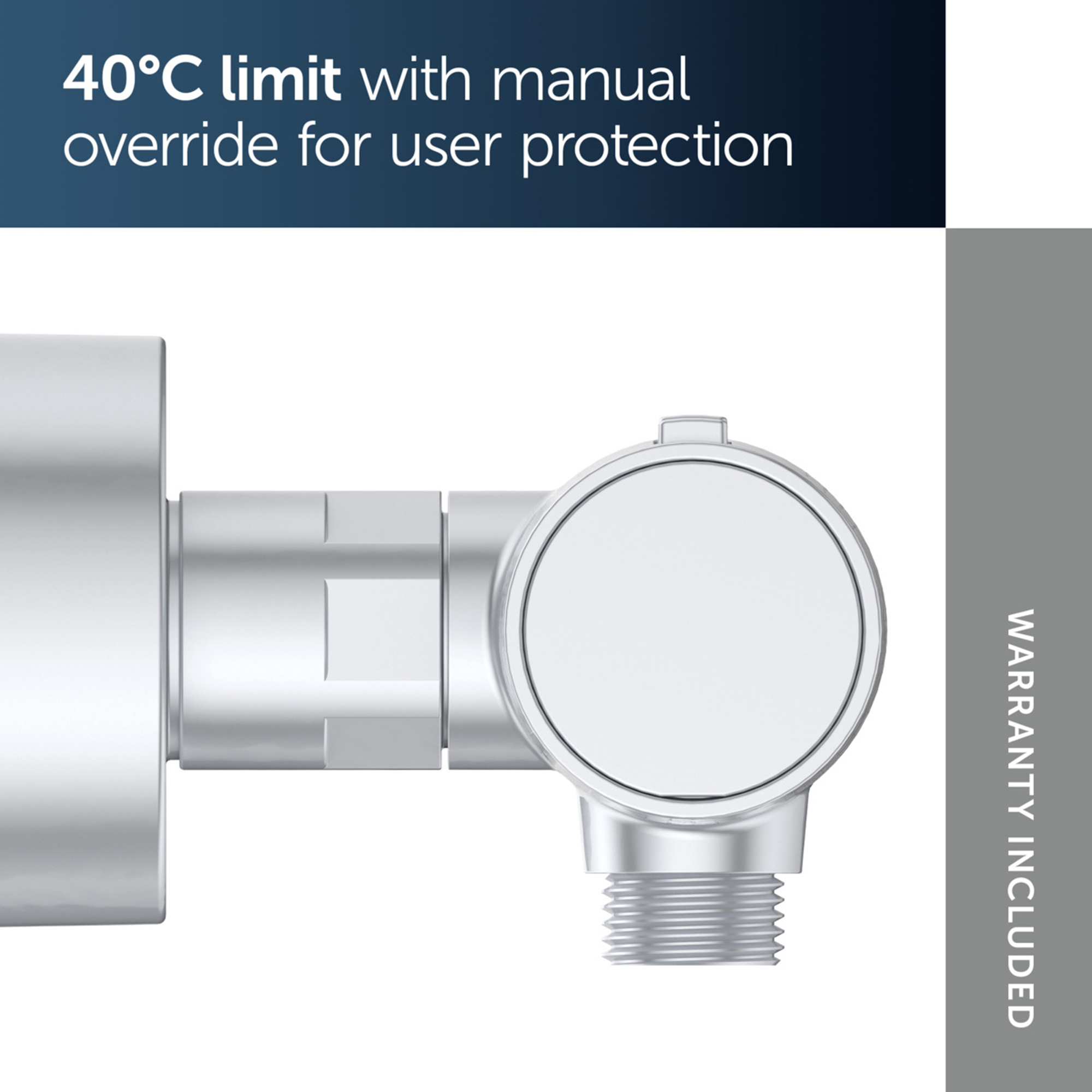 Ideal Standard Ceratherm Alu+ Exposed Thermostatic Bar Shower Valve