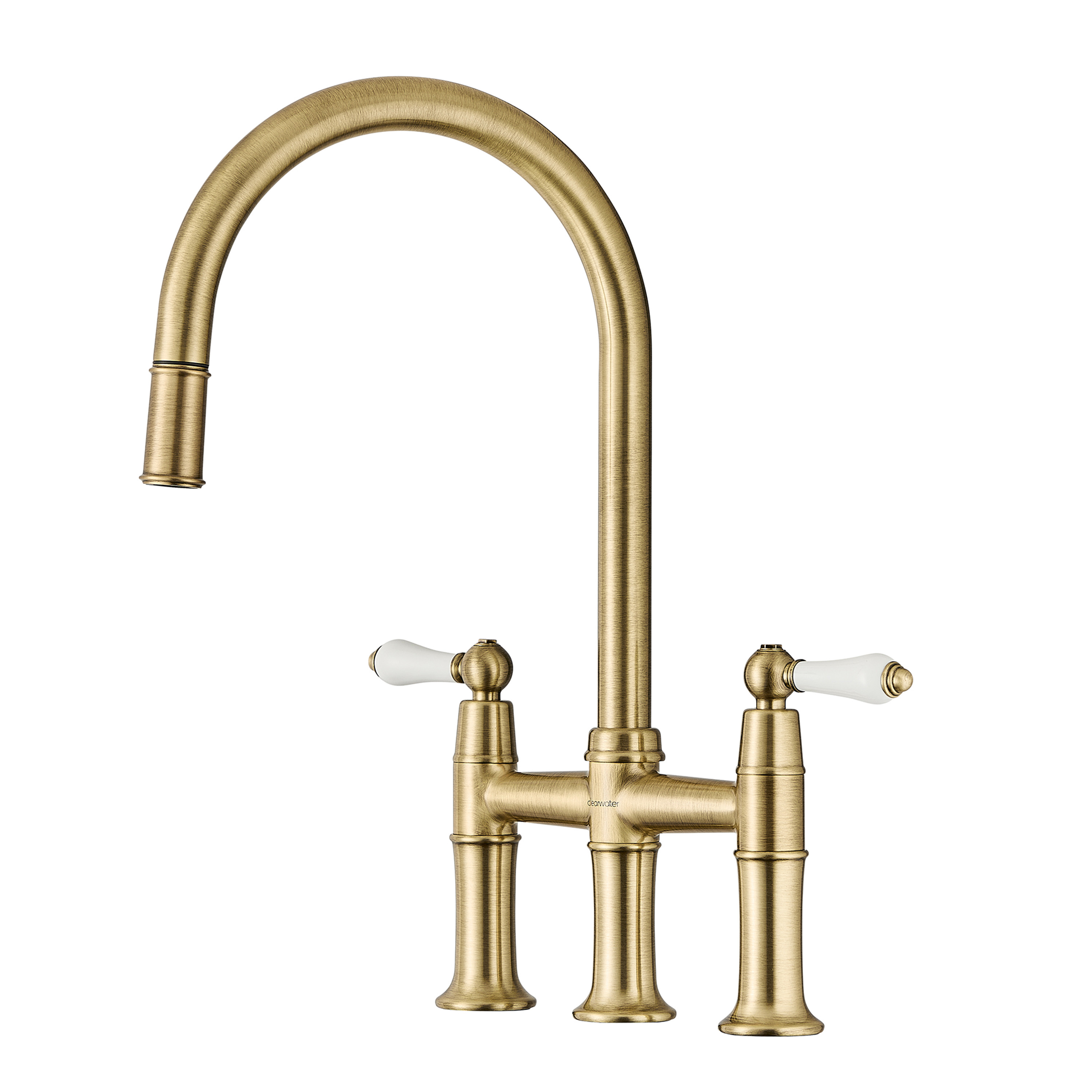 Clearwater Elegance Traditional Pull Out Bridge Kitchen Mixer Tap