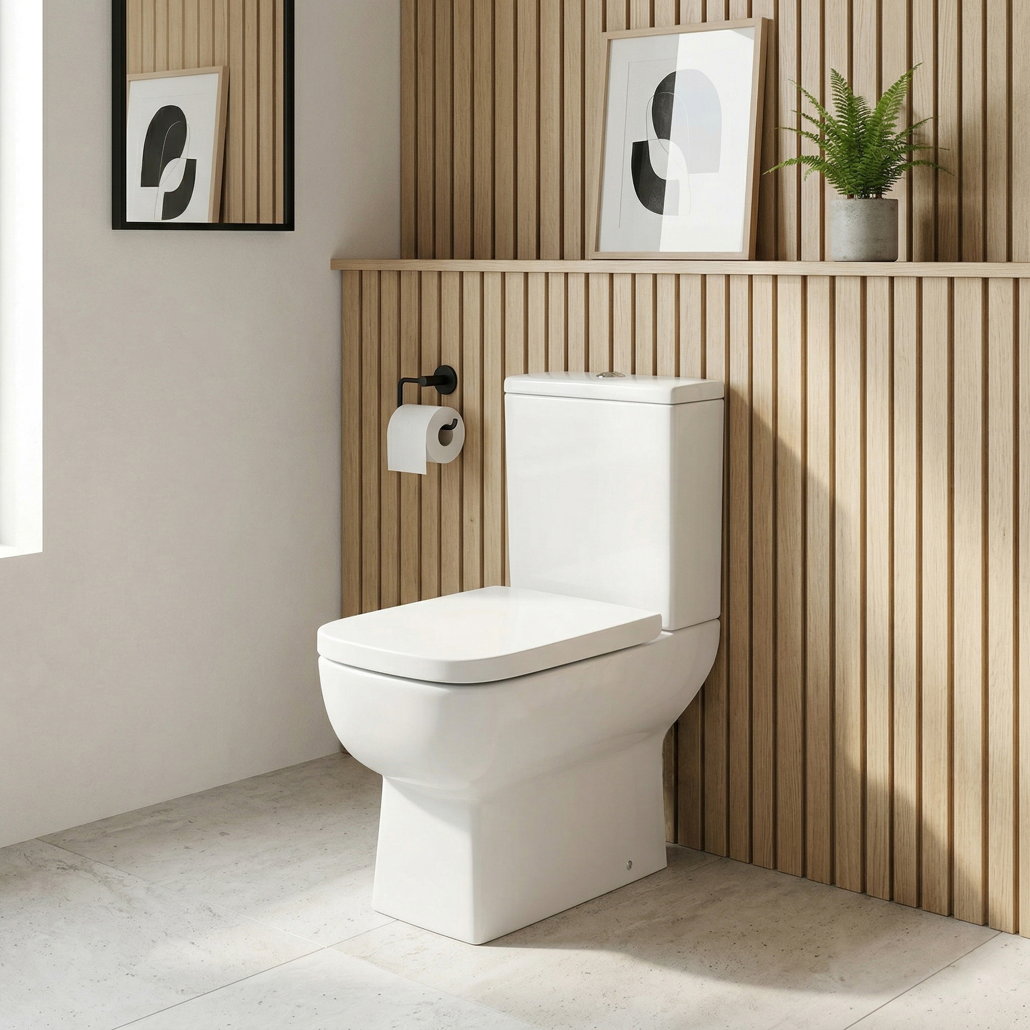Harbour Icon 550mm Compact Projection Toilet & Wrap Over Soft Close Seat