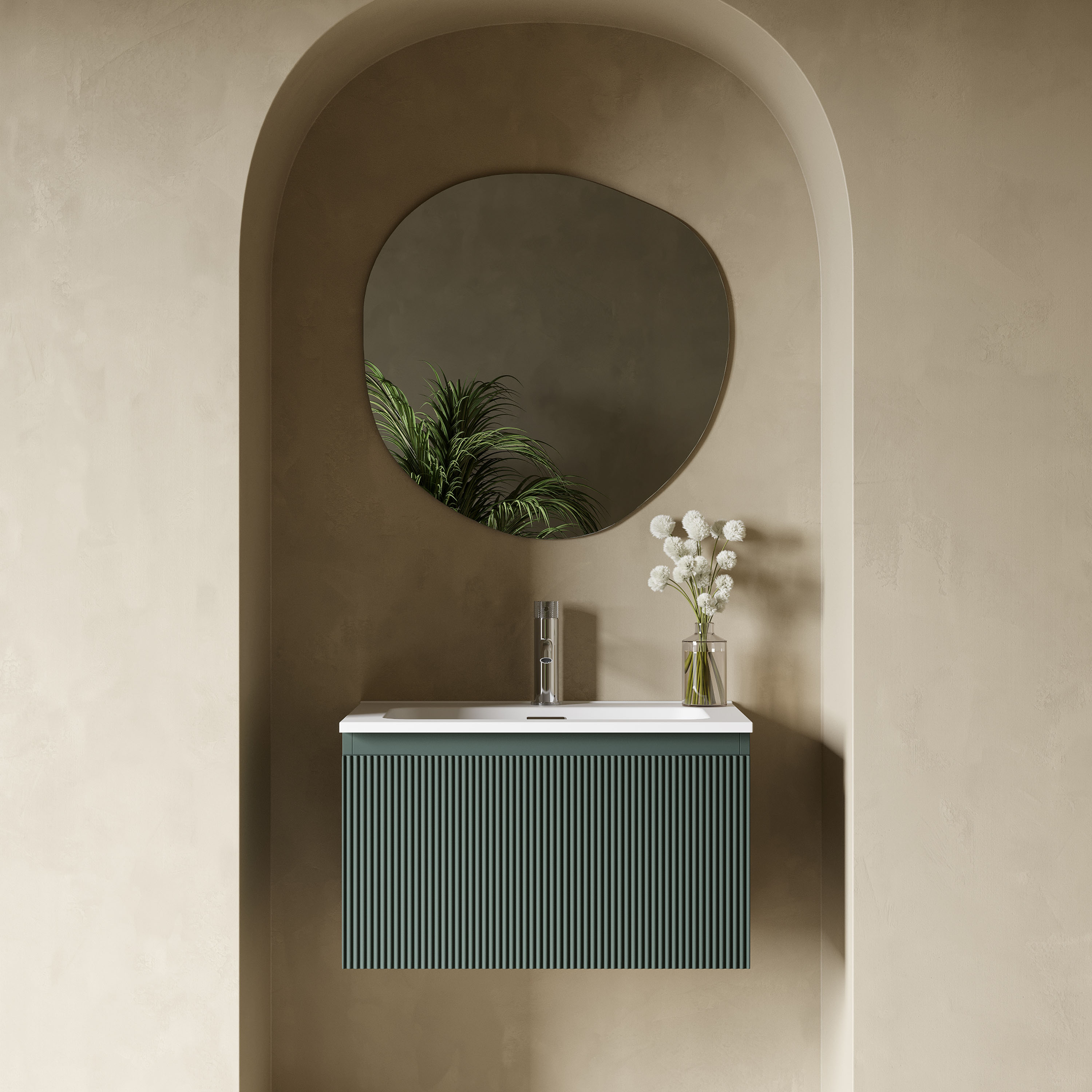 Drench Groove Fluted Furniture Sample - Smoked Sage