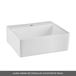 Emily Gloss White Wall Mounted 1 Drawer Vanity Unit and Countertop with Matt Black Handle