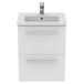Ideal Standard i.life S 500mm Wall Mounted 2 Drawer Compact Vanity Unit & Basin