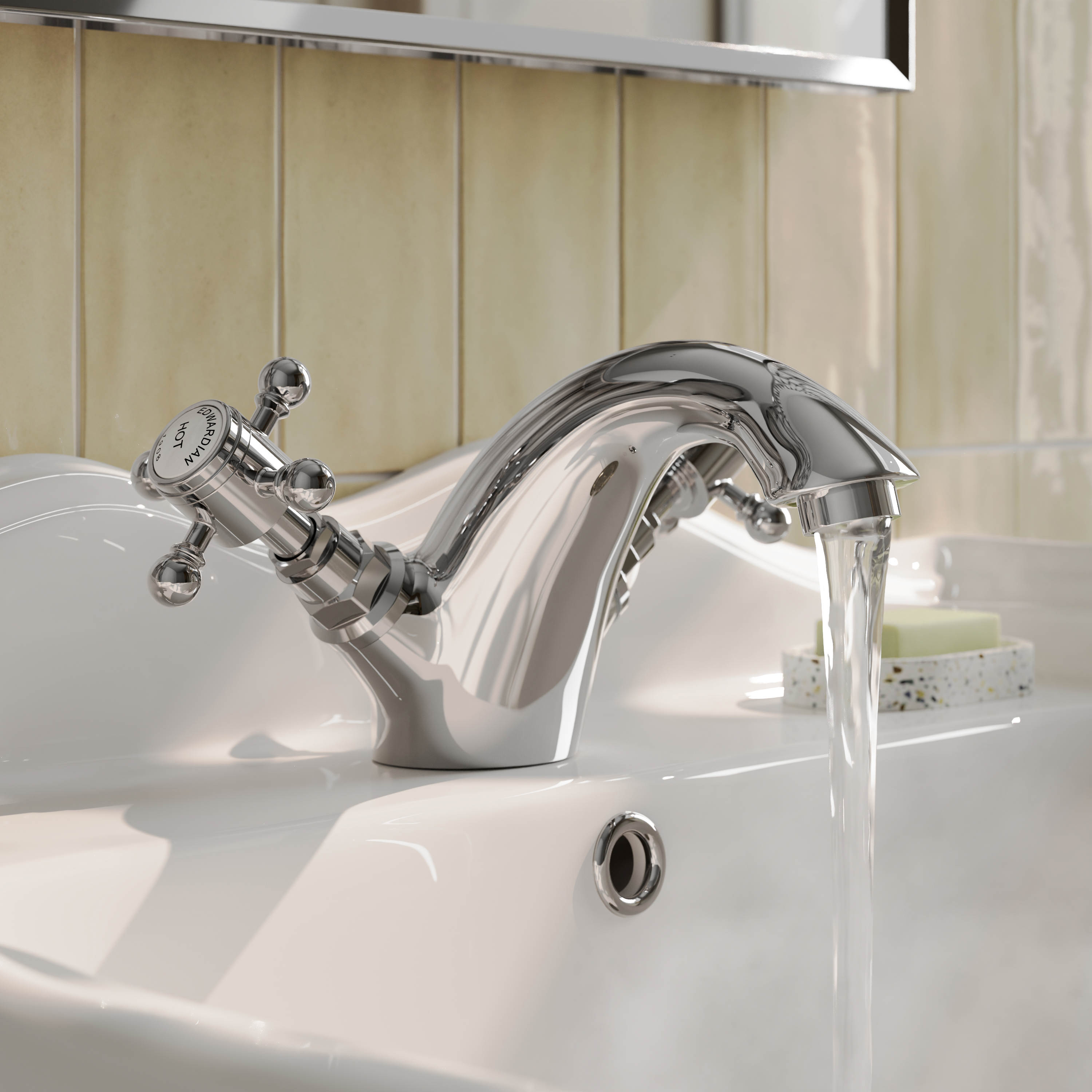 Butler & Rose Eliza Crosshead Mono Basin Mixer Tap & Waste