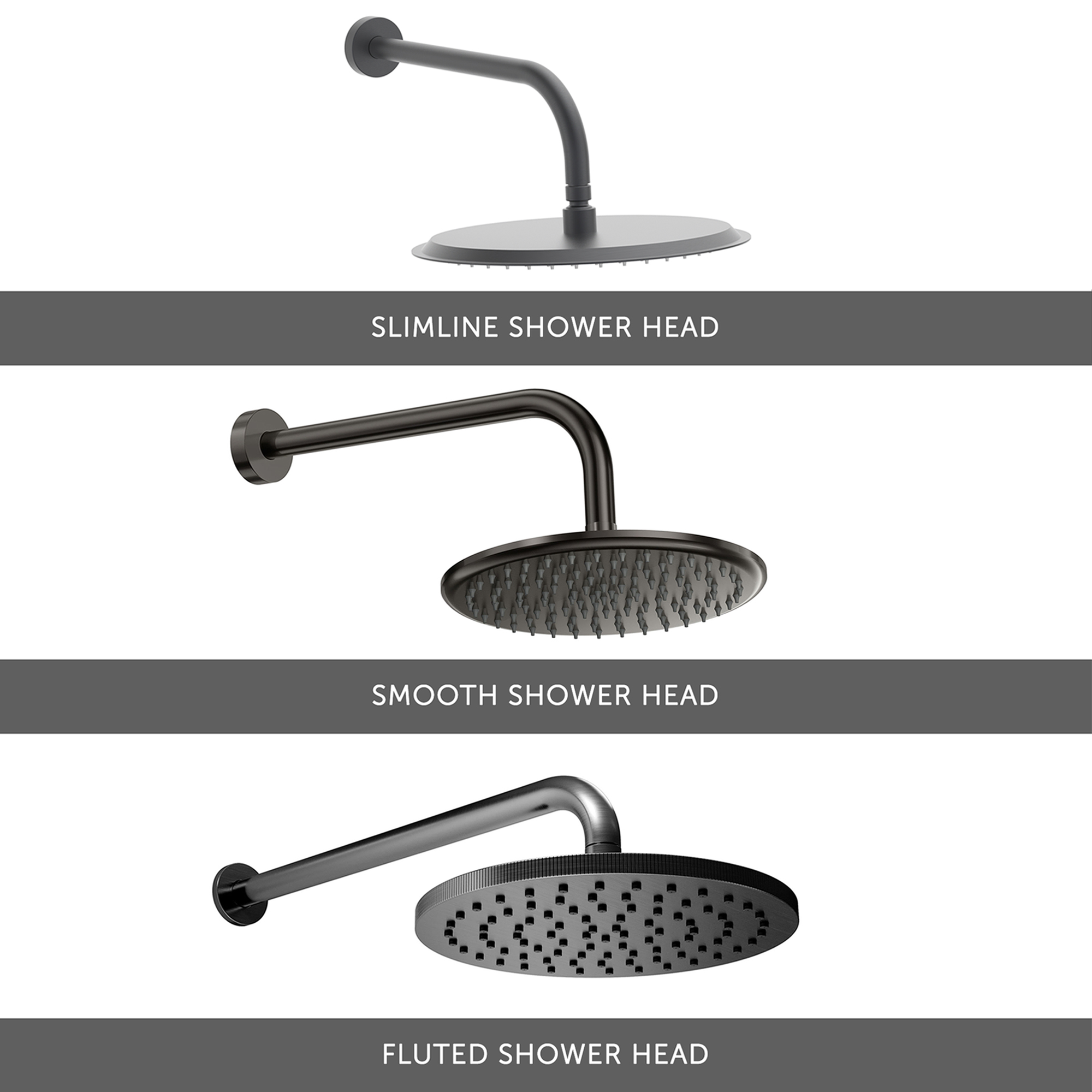 Core Shower Package with 3 Outlet Portrait Concealed Valve, Fixed Shower Head, Slide Rail Kit & Overflow Bath Filler