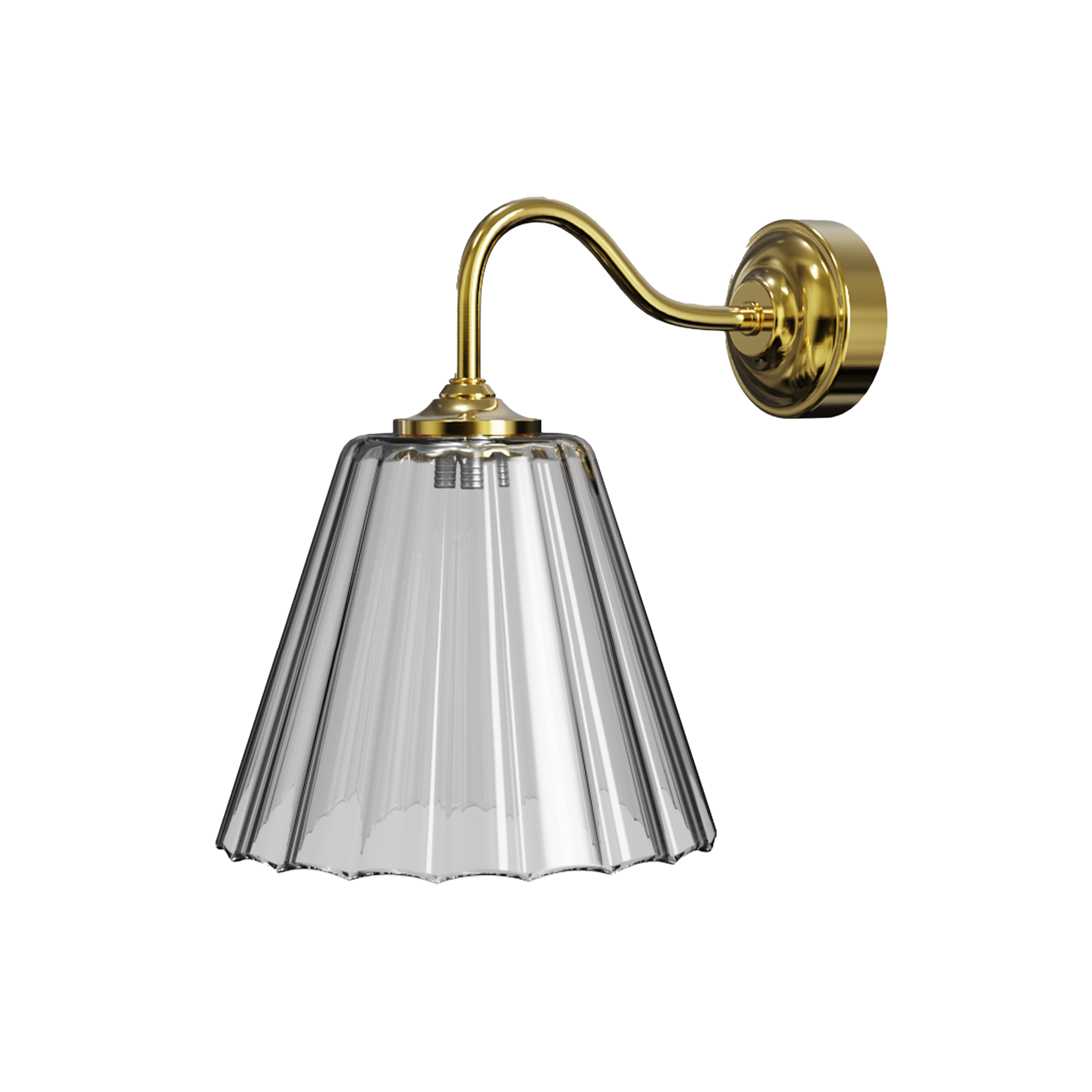 Butler & Rose Fluted Glass Shade Wall Light