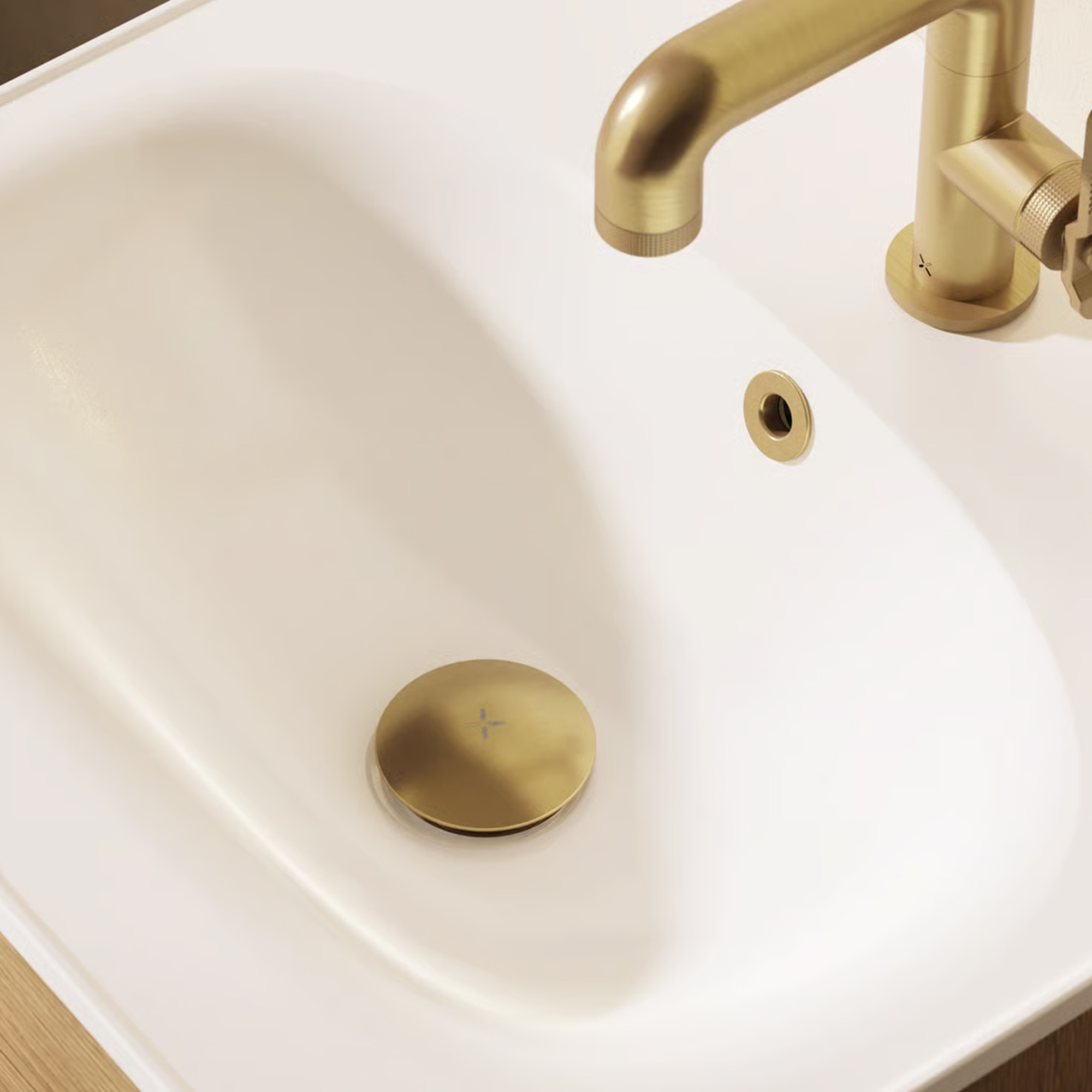 Crosswater Union Universal Basin Click Waste - Brushed Brass