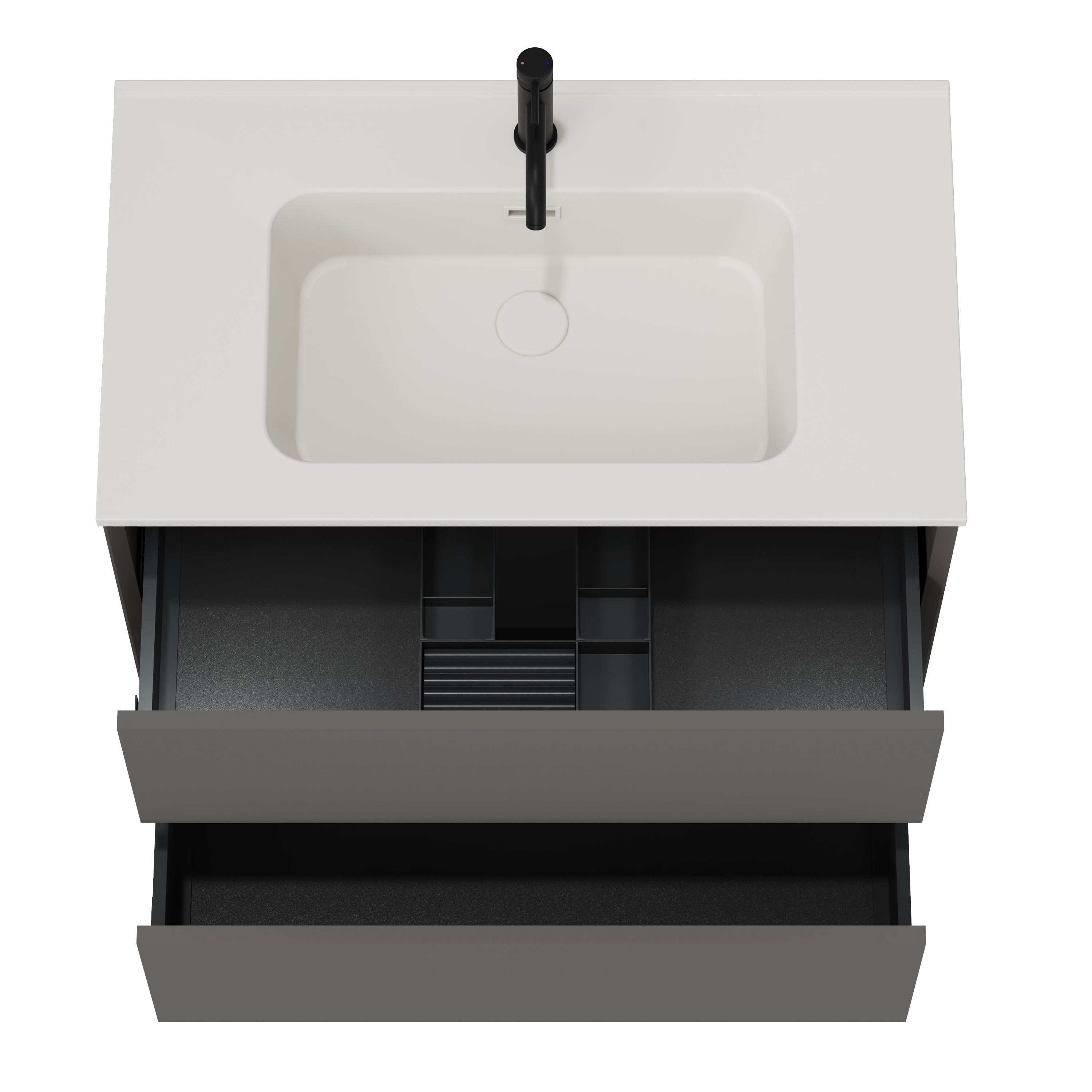 Oslo 800mm Wall Mounted Vanity Unit & Matt White Basin