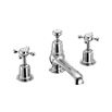 Burlington Claremont 3 Tap Hole Thermostatic Basin Mixer with Pop-Up Waste