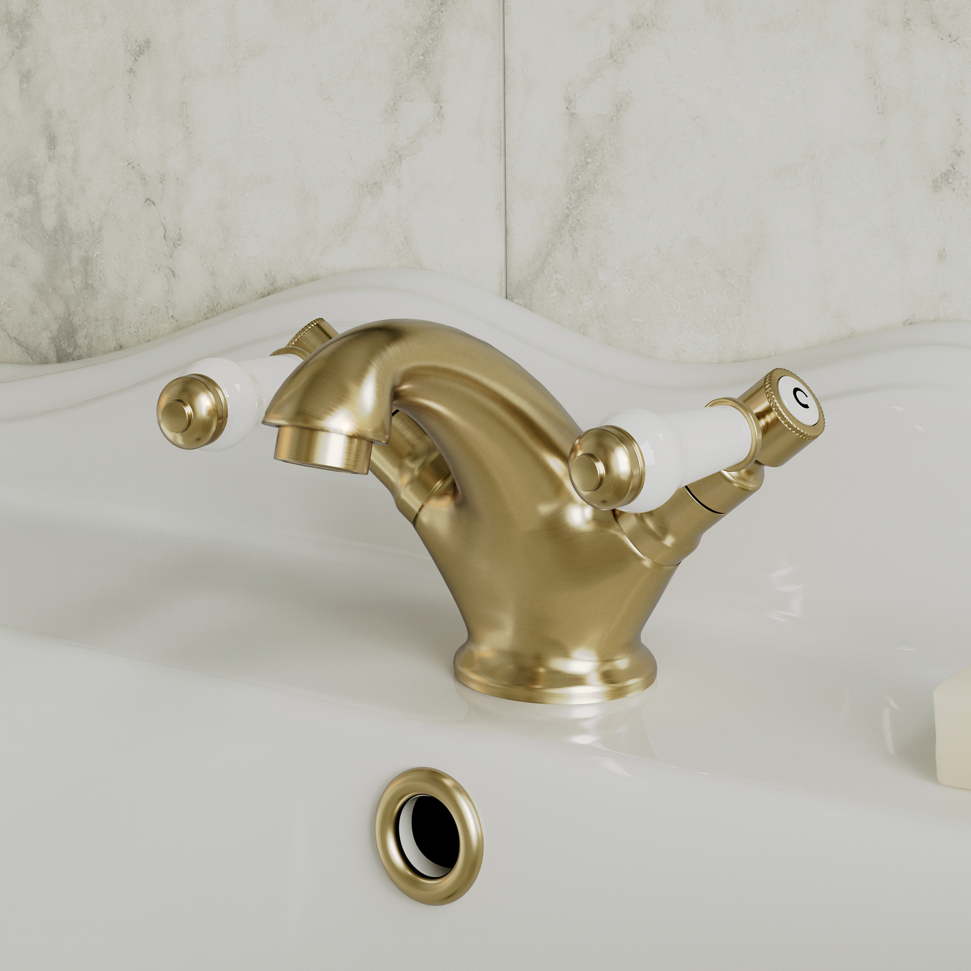 Butler & Rose Eliza Lever Mono Basin Mixer Tap & Waste