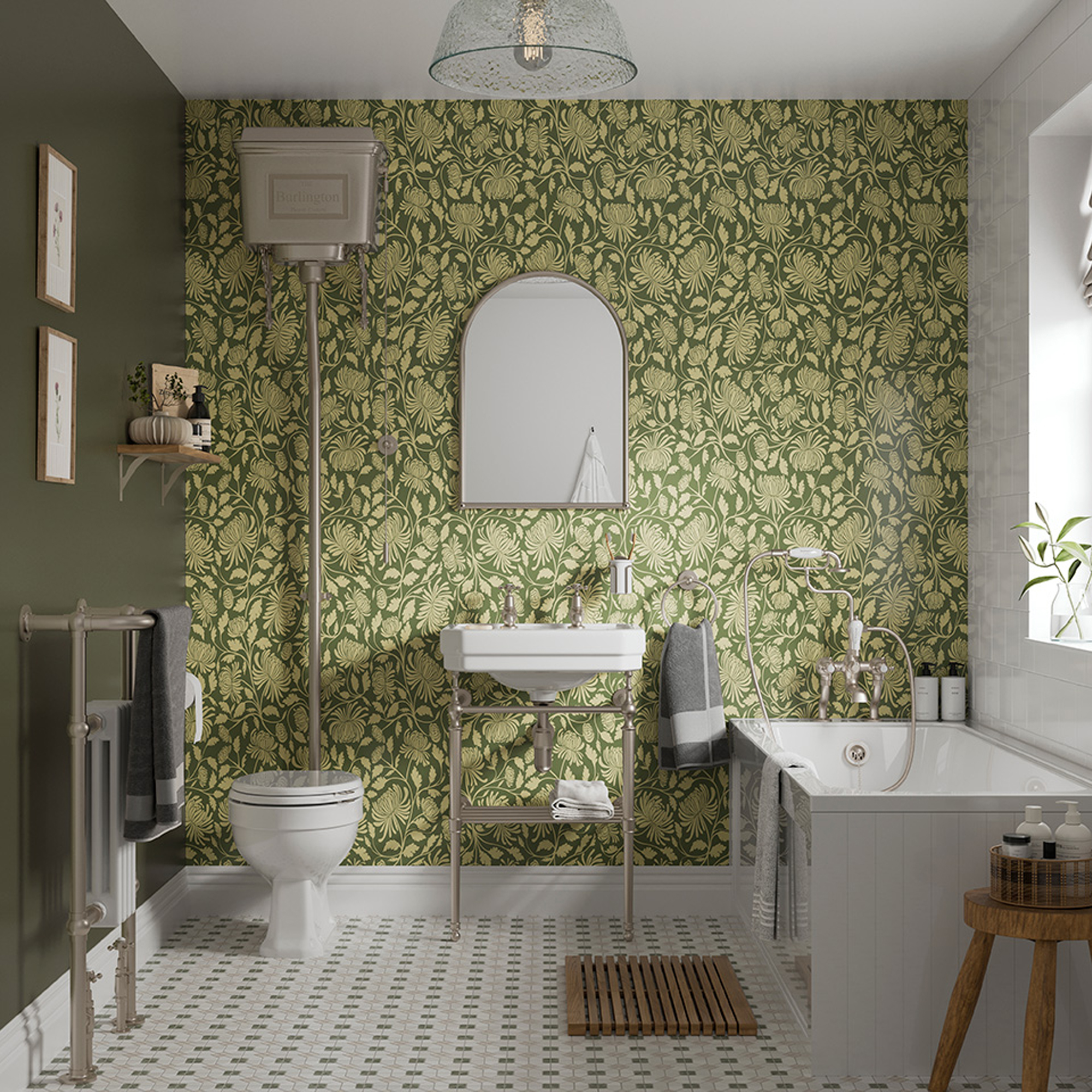 Burlington Spring Chrysanths Acrylic Bathroom Wall Panel