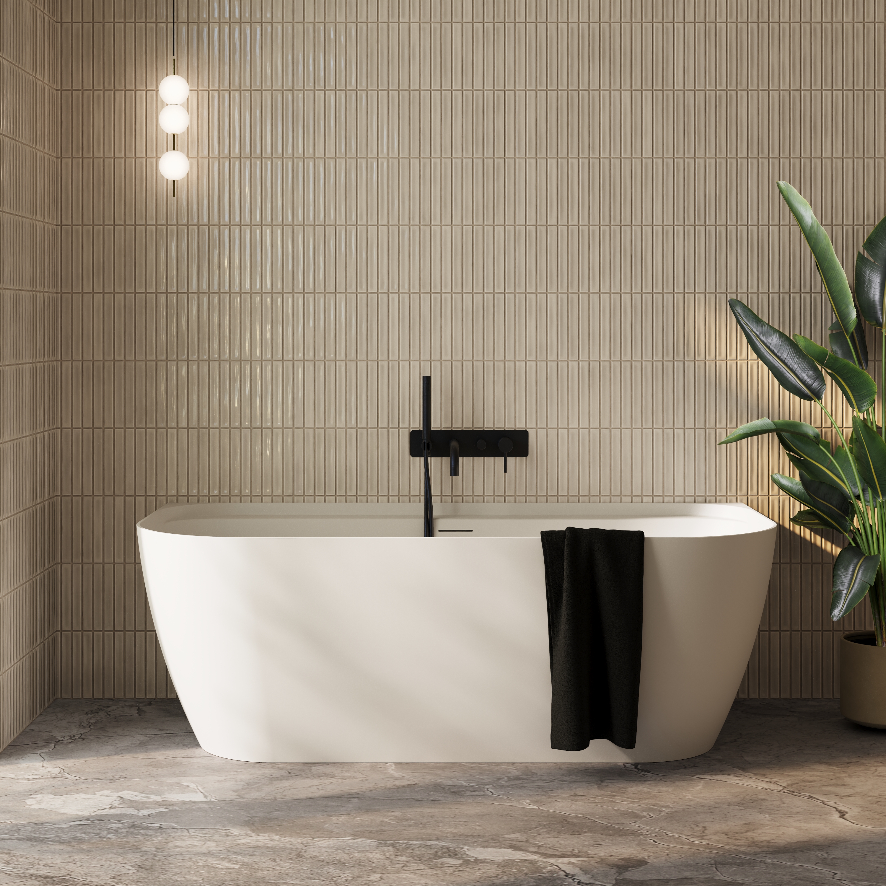 Dune Back To Wall Acrylic Bath - 1700 x 800mm
