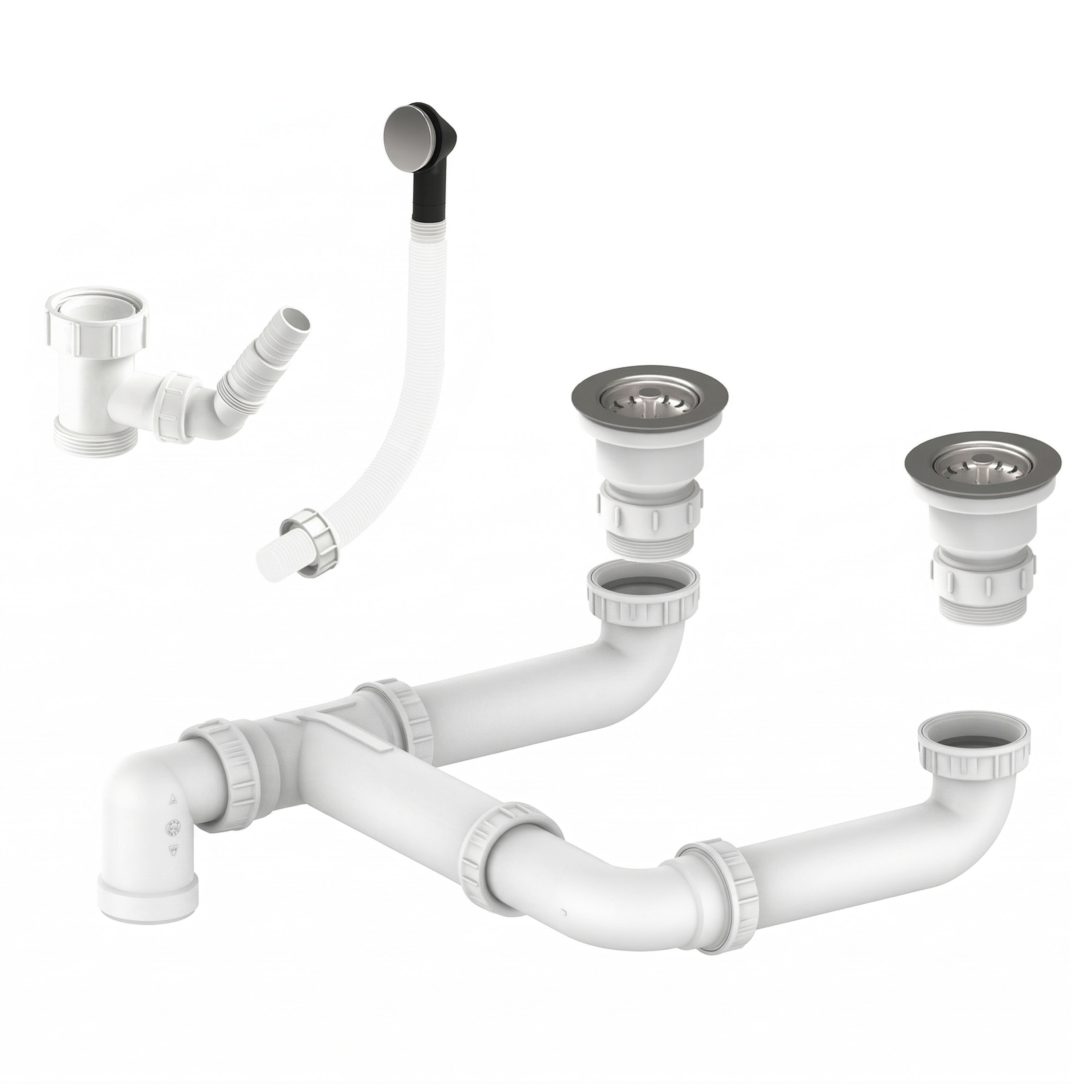 Waste Kit for Villeroy & Boch Provence 1200/600 Double Bowl Sit-On Sink