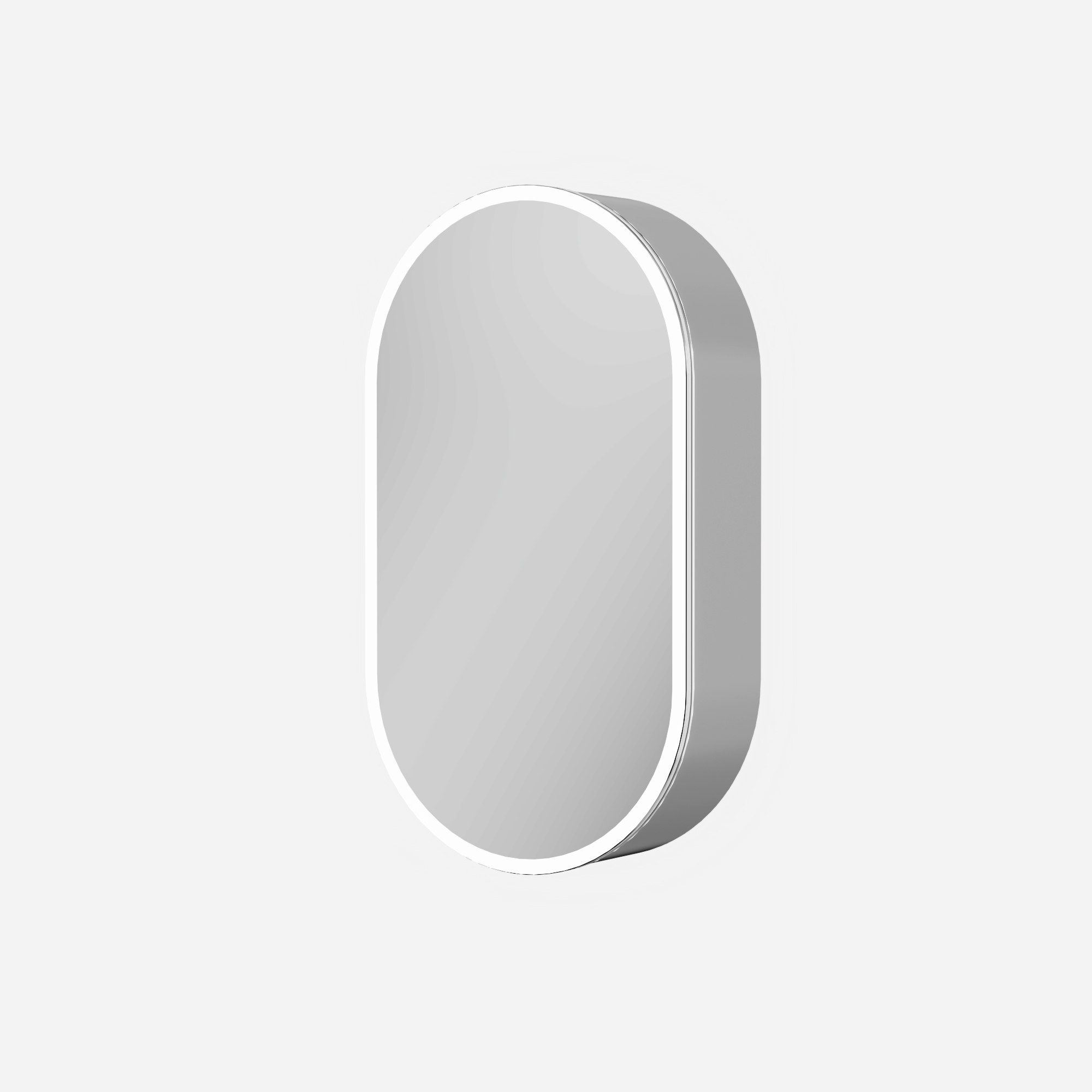 Billy LED Oval Mirrored Cabinet with Demister Pad, Shaver Socket & Colour Change Lights - 450 x 800mm
