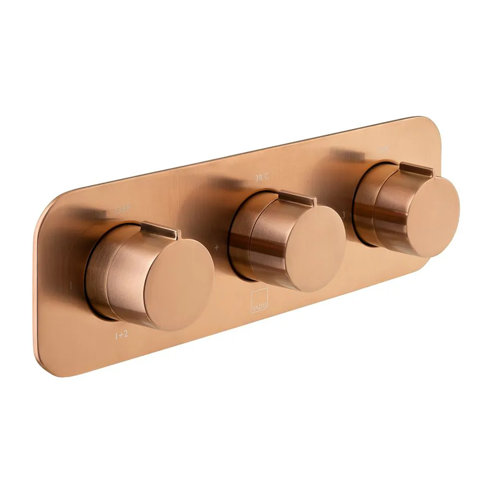 Vado Individual Tablet Altitude Horizontal 3 Outlet 3 Handle Thermostatic Concealed Shower Valve