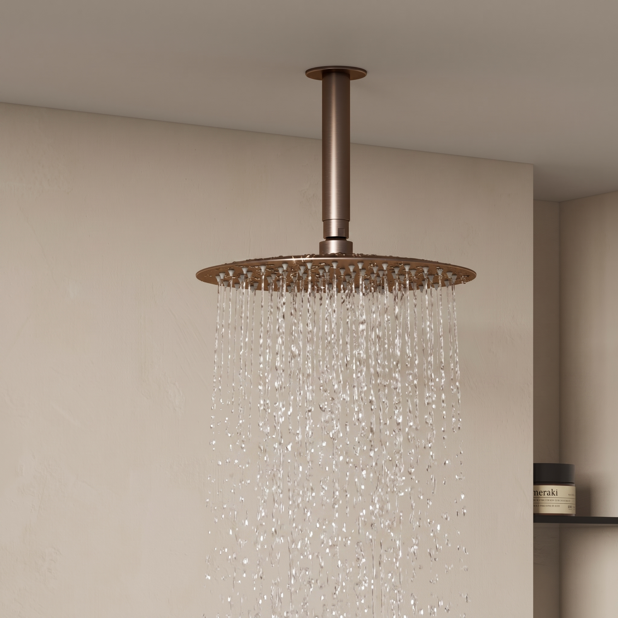 Harbour Clarity Round Shower Head with Ceiling Arm