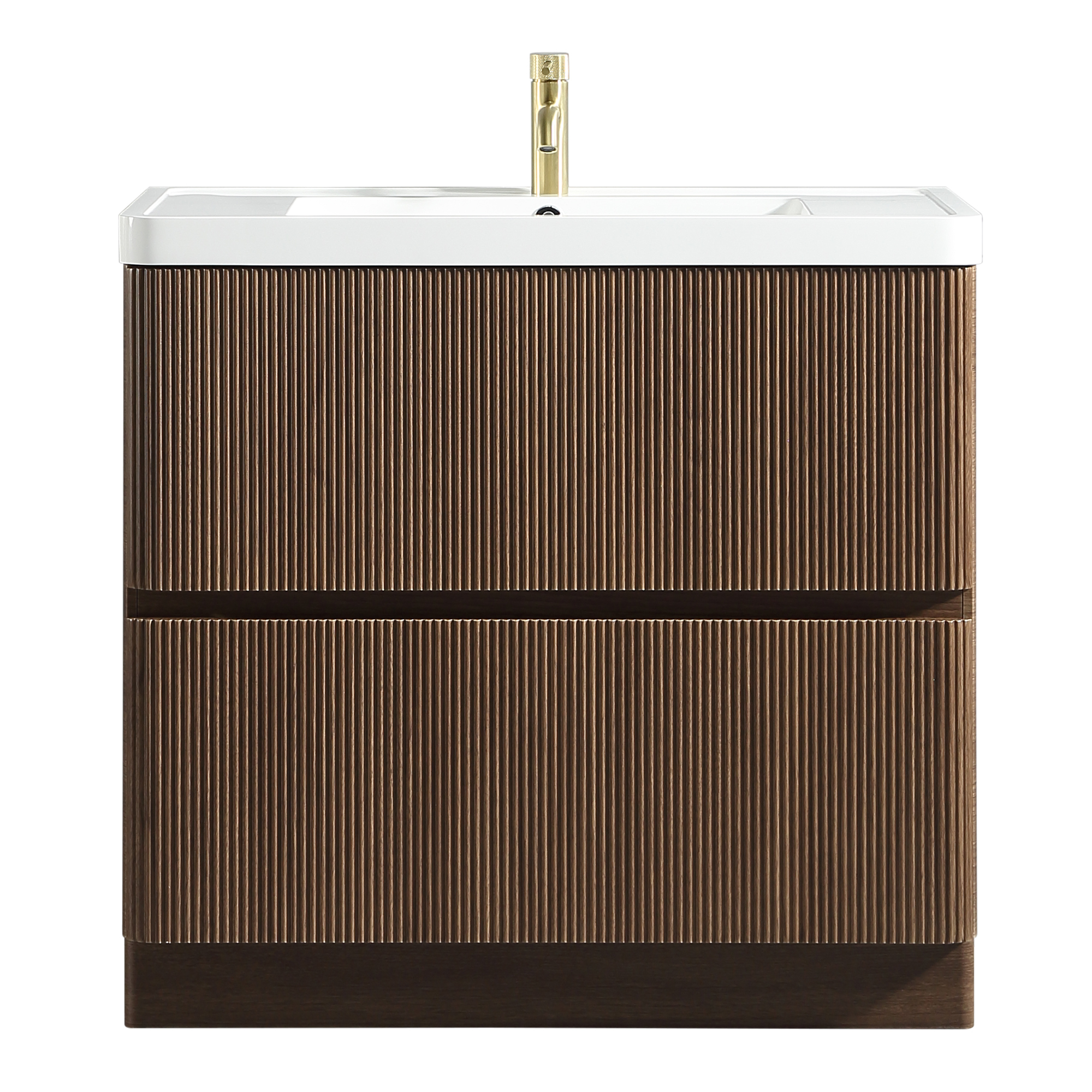 Drench Origin 900mm Fluted Floorstanding Vanity Unit & Polymarble Basin