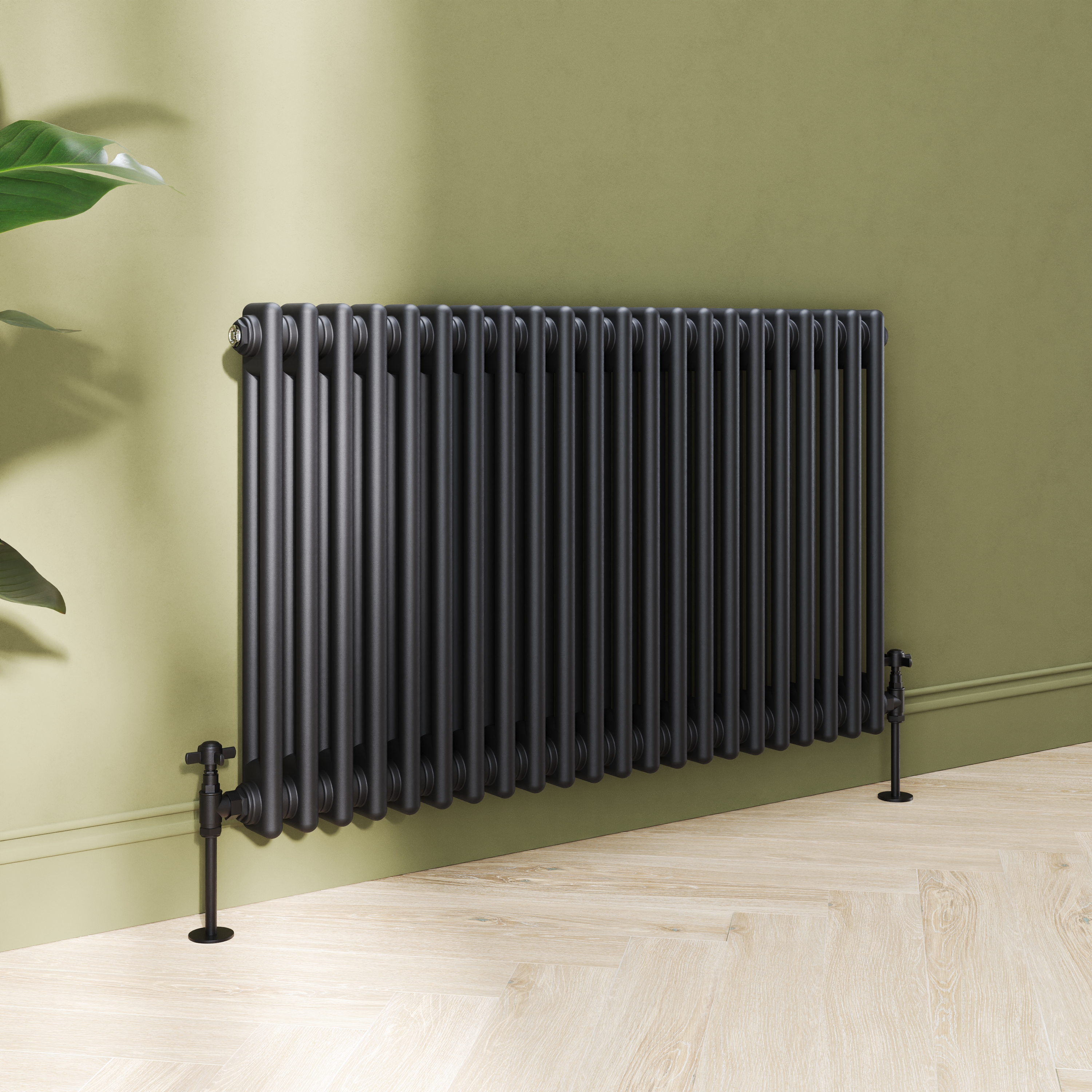 Toasty Ardleigh Matt Black Horizontal Column Radiator