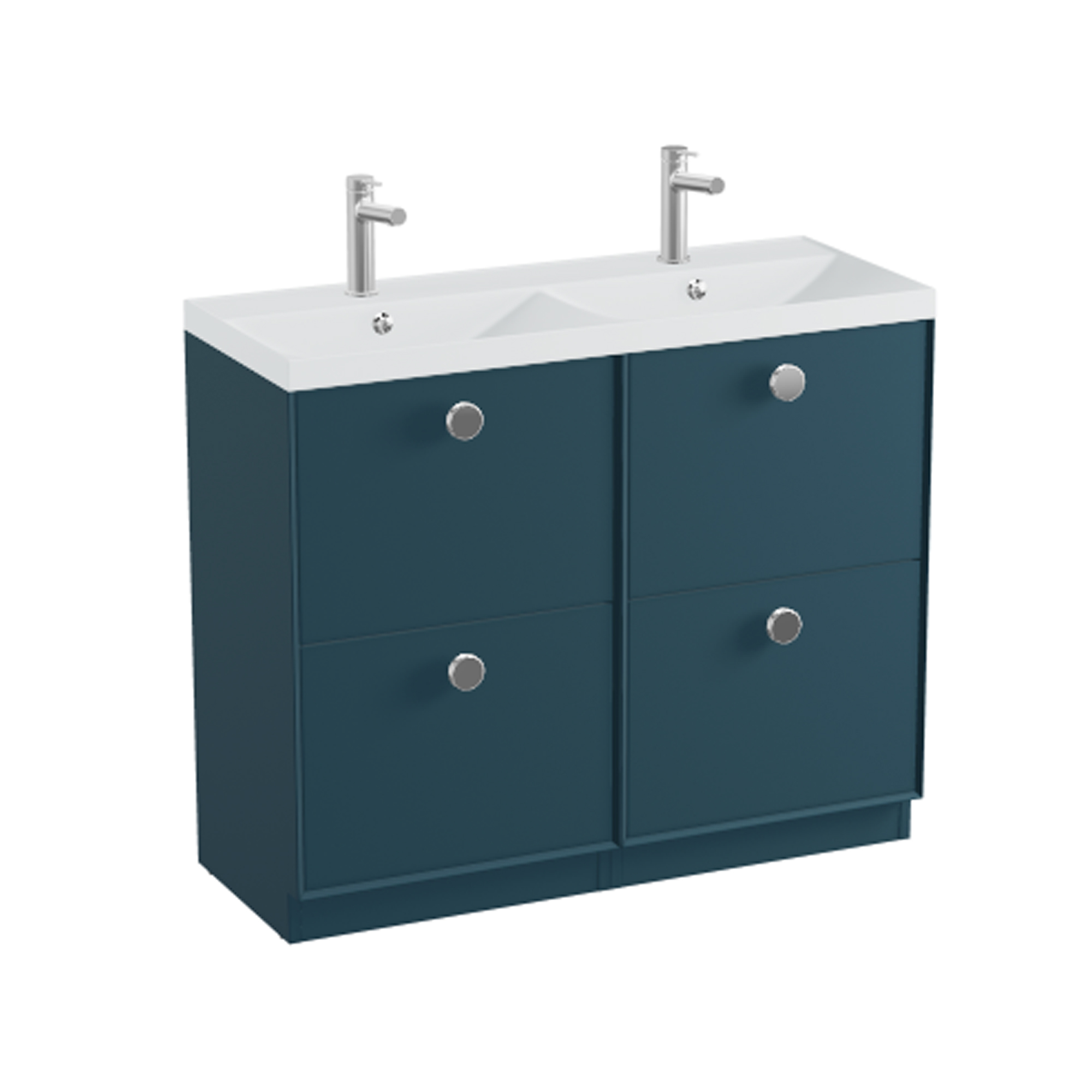 Vado Safari 1000mm Floorstanding Vanity Unit & Double Basin