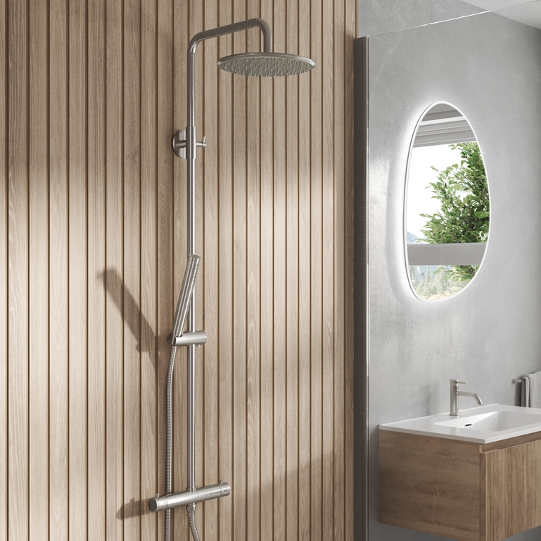 Core Exposed Thermostatic Rigid Riser Shower Kit | Tap Warehouse