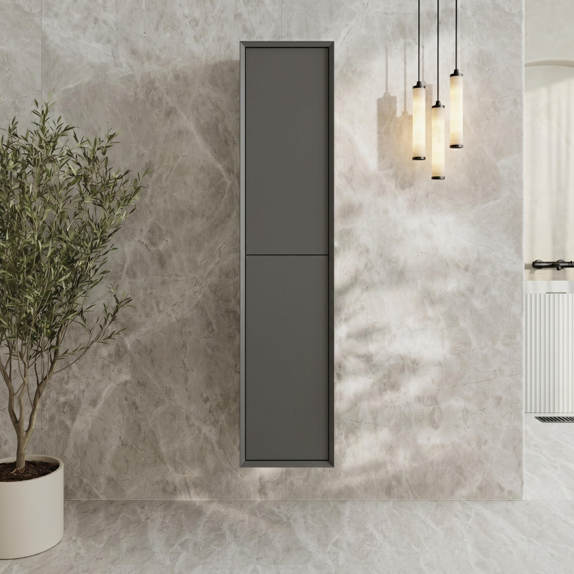Oslo 1600mm Tall Wall Mounted Storage Unit