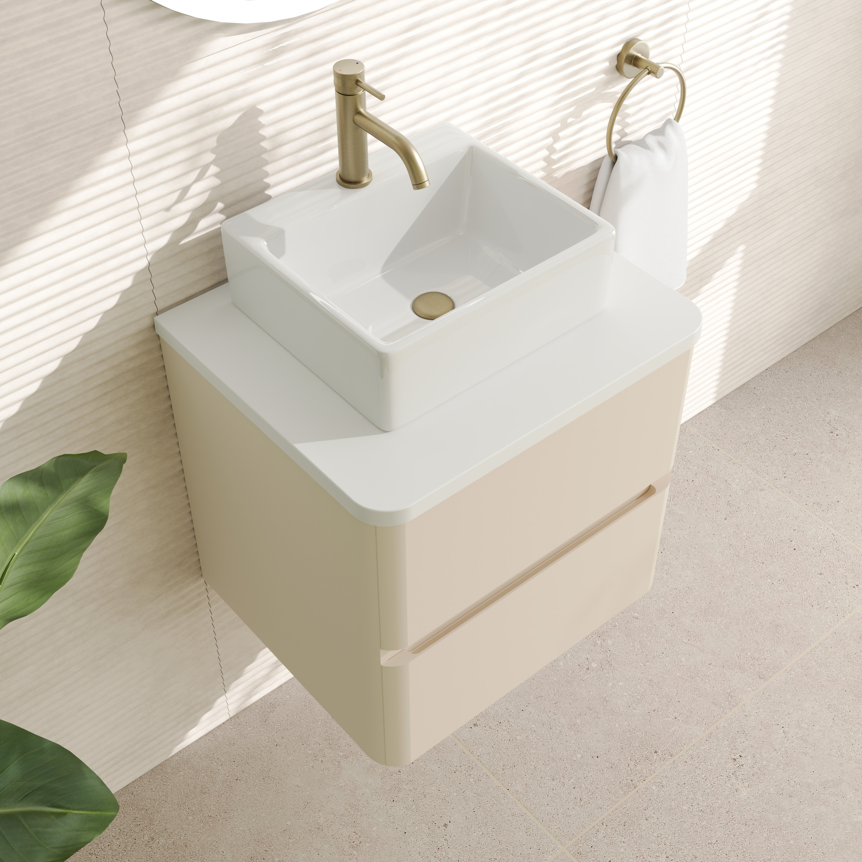 Drench Origin 500mm Wall Mounted Vanity Unit & Countertop